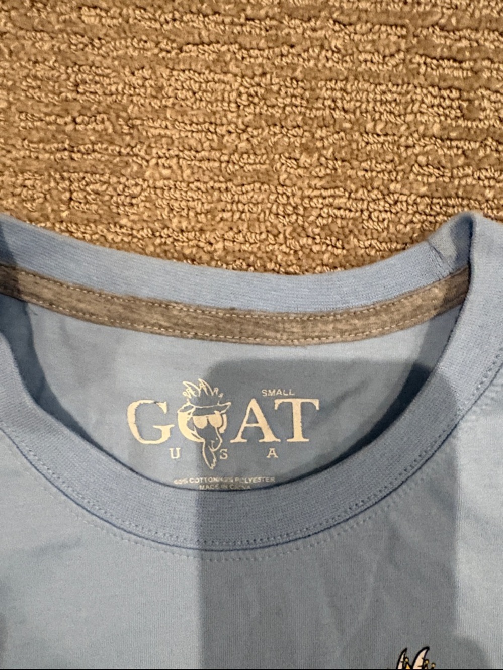 GOAT Light Blue Short Sleeve Logo T-Shirt - Picture 3 of 4